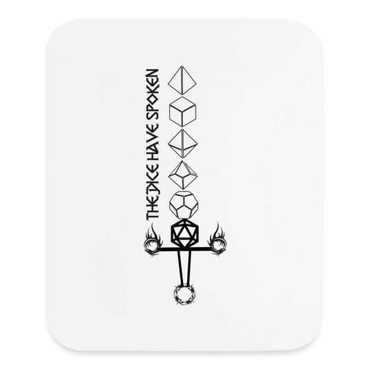 "When The DM Smiles, Its Already Too Late" Mouse pad Vertical - white